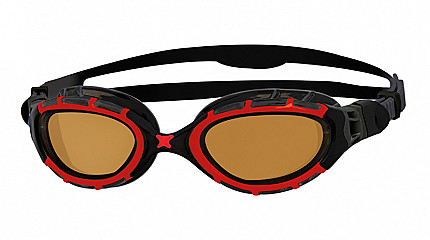 ZOGGS Очки для плавания Predator Polarized (черный/красный) Regular