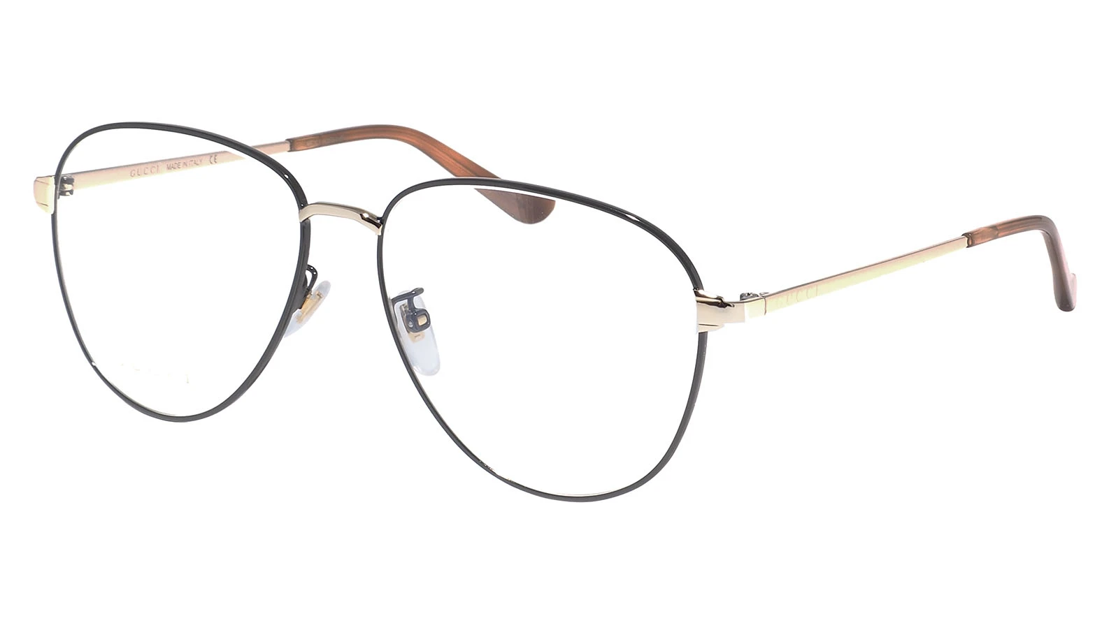 Чёрная металлическая оправа Gucci 0577OA 002 оригинальный размер фото 1