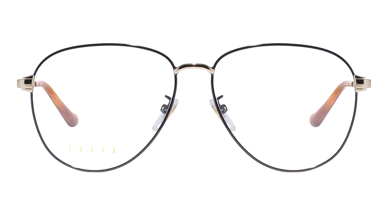 Чёрная металлическая оправа Gucci 0577OA 002 оригинальный размер фото 2