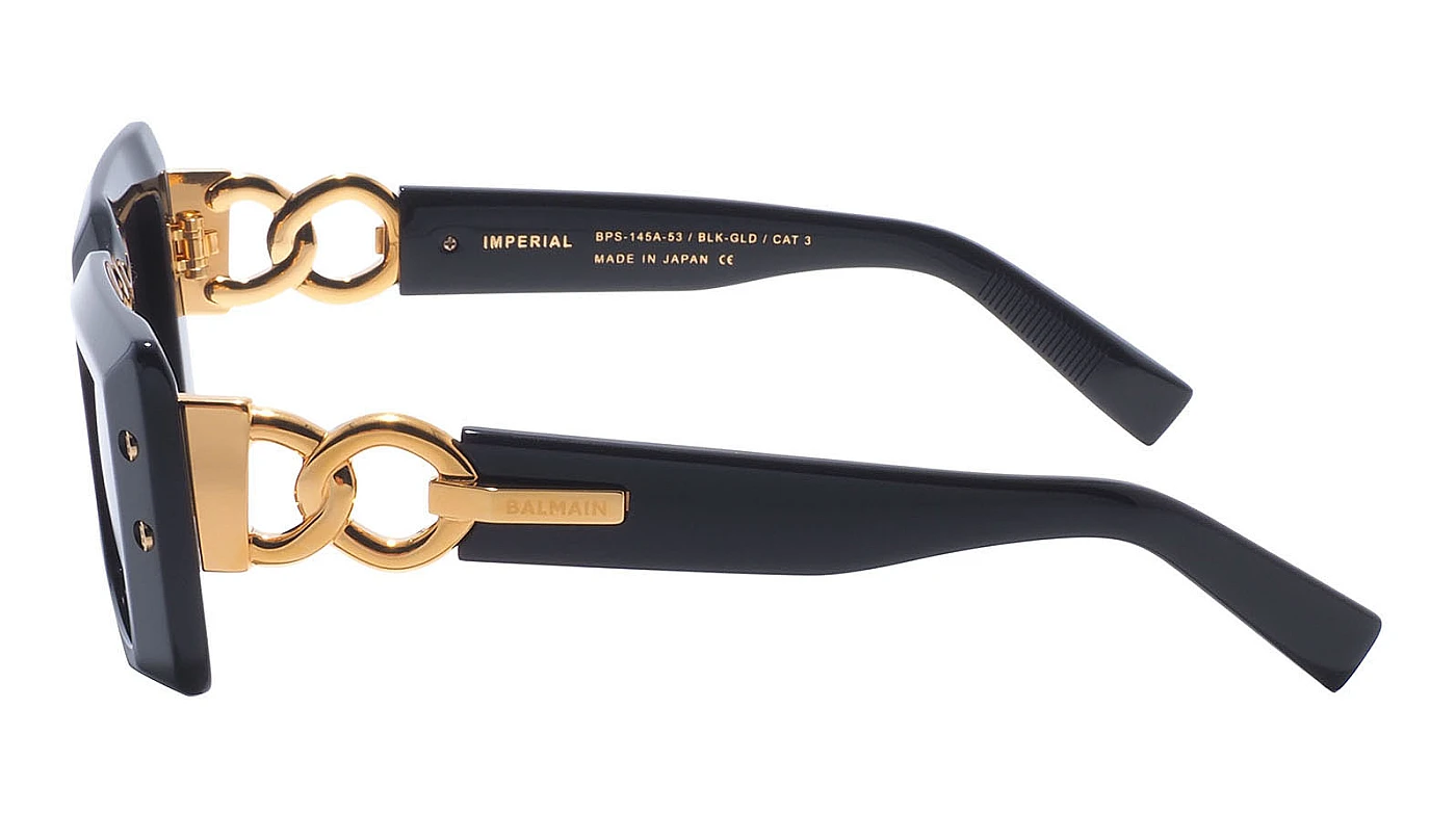 Женские солнцезащитные очки Balmain Imperial BPS-145A-53 BLK-GLD фото 4