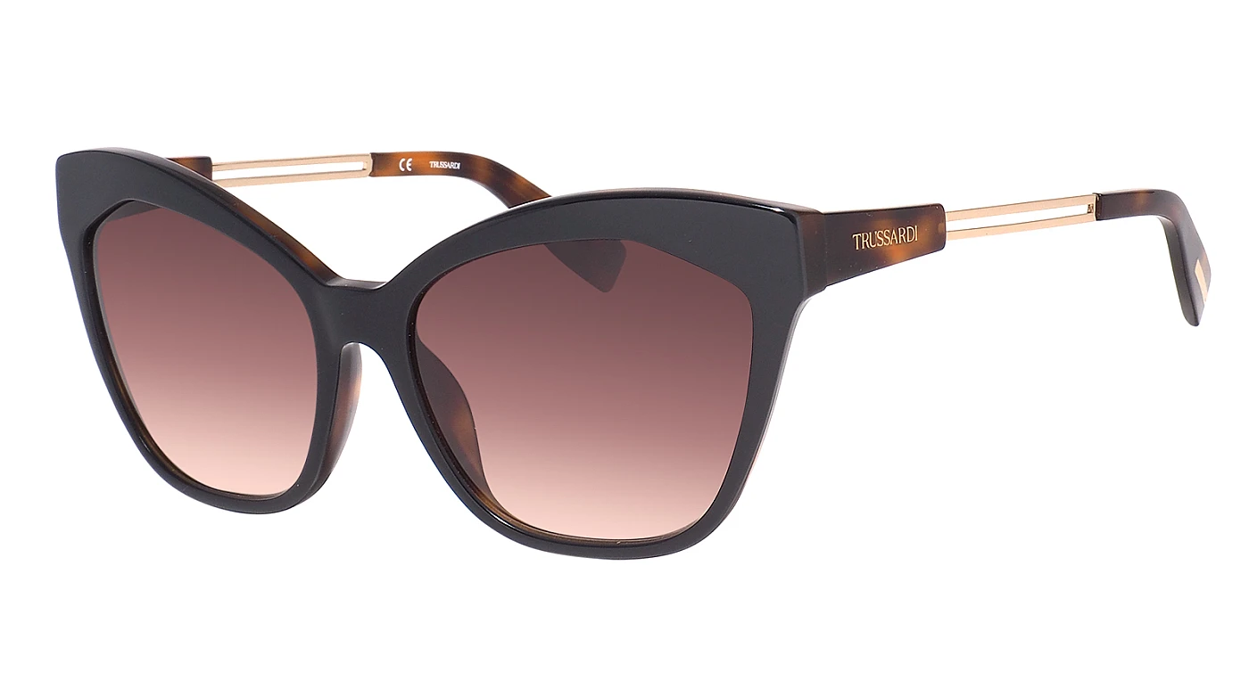 Солнцезащитные очки в цвете гавана Trussardi 295 U64 фото 1