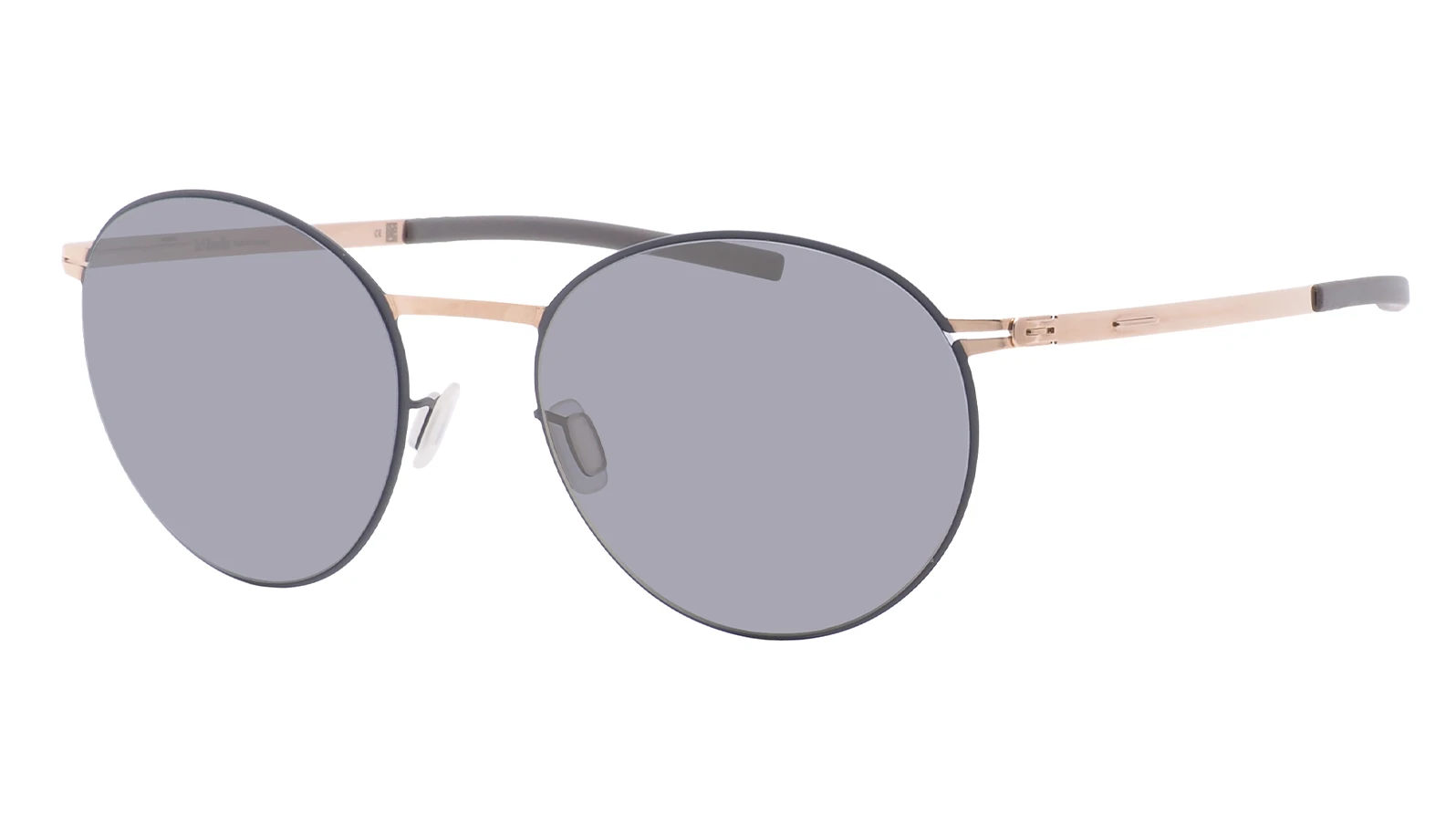 Солнцезащитные очки Ic! Berlin Pampeo Bouldergold Circle Rose-Gold Warm Grey Quicksilver оригинальный размер фото 1