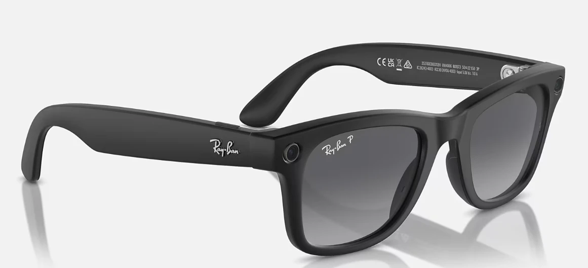 Мужские солнцезащитные очки Ray-Ban Meta Wayfarer 4006 601S/T3 оригинальный размер фото 3