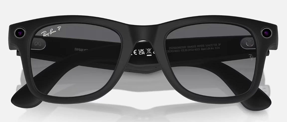 Мужские солнцезащитные очки Ray-Ban Meta Wayfarer 4006 601S/T3 оригинальный размер фото 4