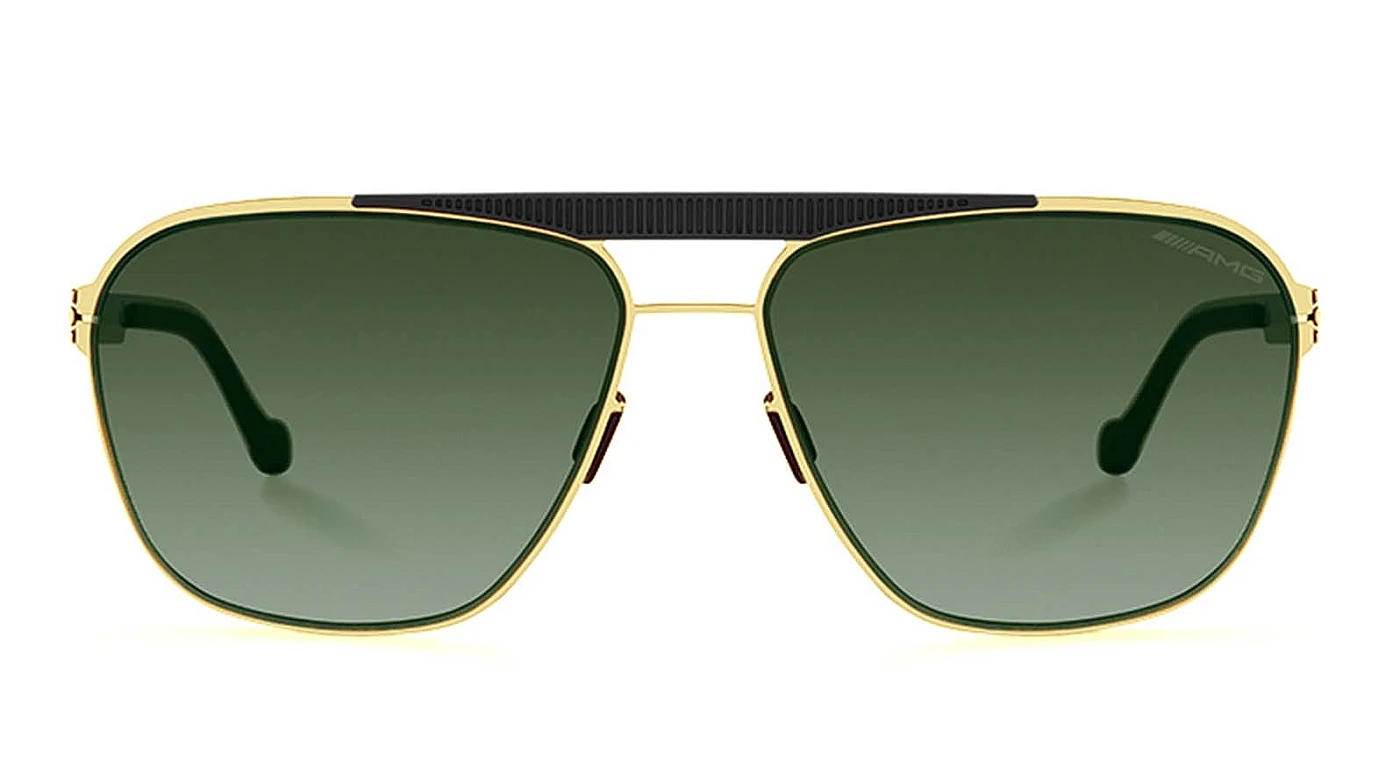 Мужские очки Ic! Berlin IB-AMG 01 Lamelle :Raceline-Gold :Rosé-Gold :Black :Green Polarized :Rubber фото 1