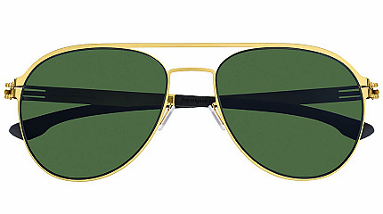 Ic! Berlin IB-Attila L. :Matt-Gold :Warm Grey :Green Polarized :Donnerstag
