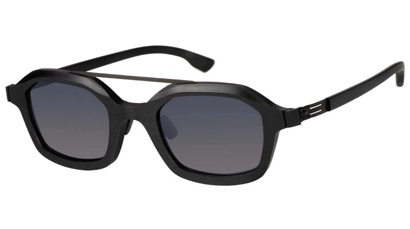 Солнцезащитные очки Ic! Berlin IB-Graham :Ecoblack-Rough-Black :Black-Matt :Black to Grey :Mittwoch Long фото 1