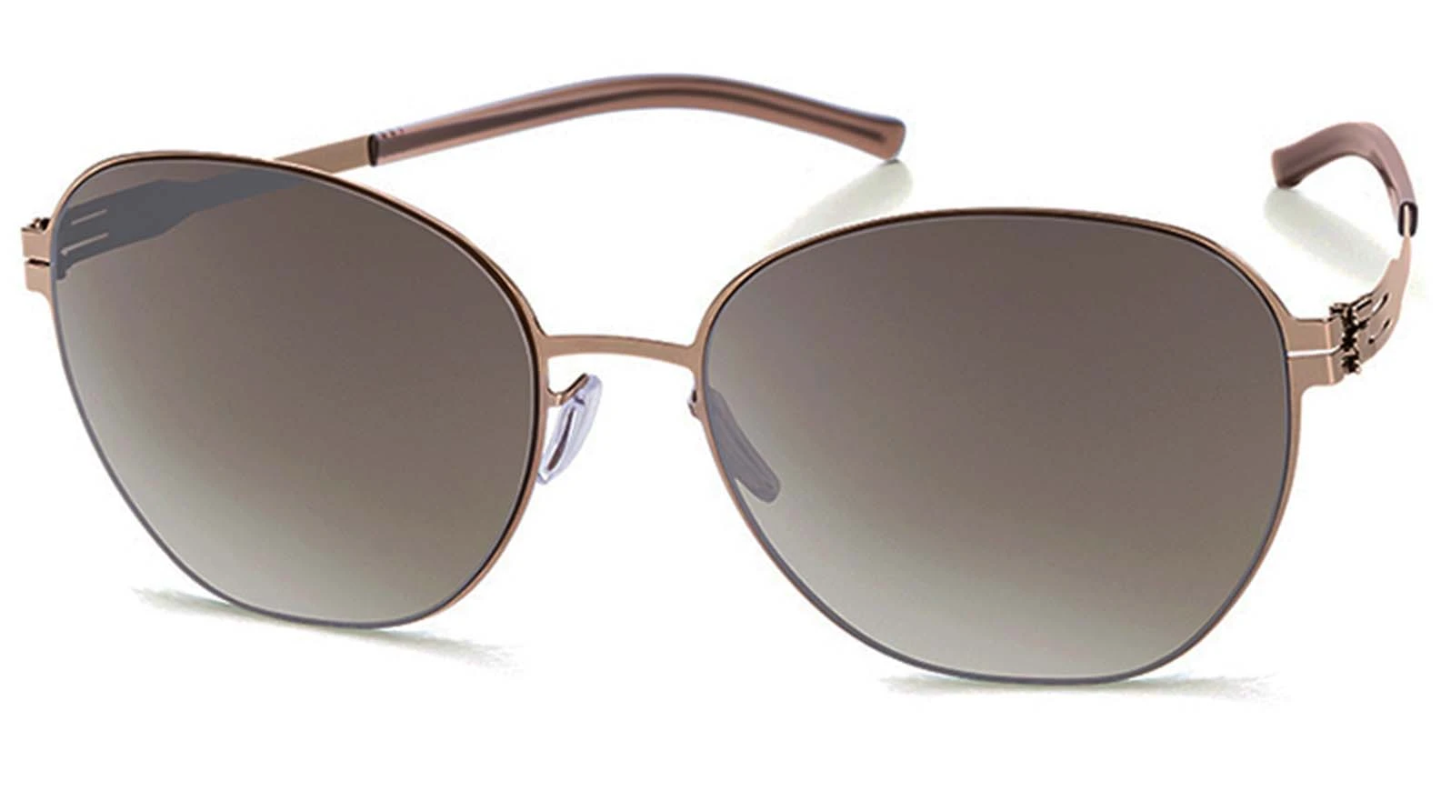 Женские очки Ic! Berlin IB-Judith W. :Shiny Bronze :Walnut :Brown-Sand Mirrored :Freitag оригинальный размер фото 1