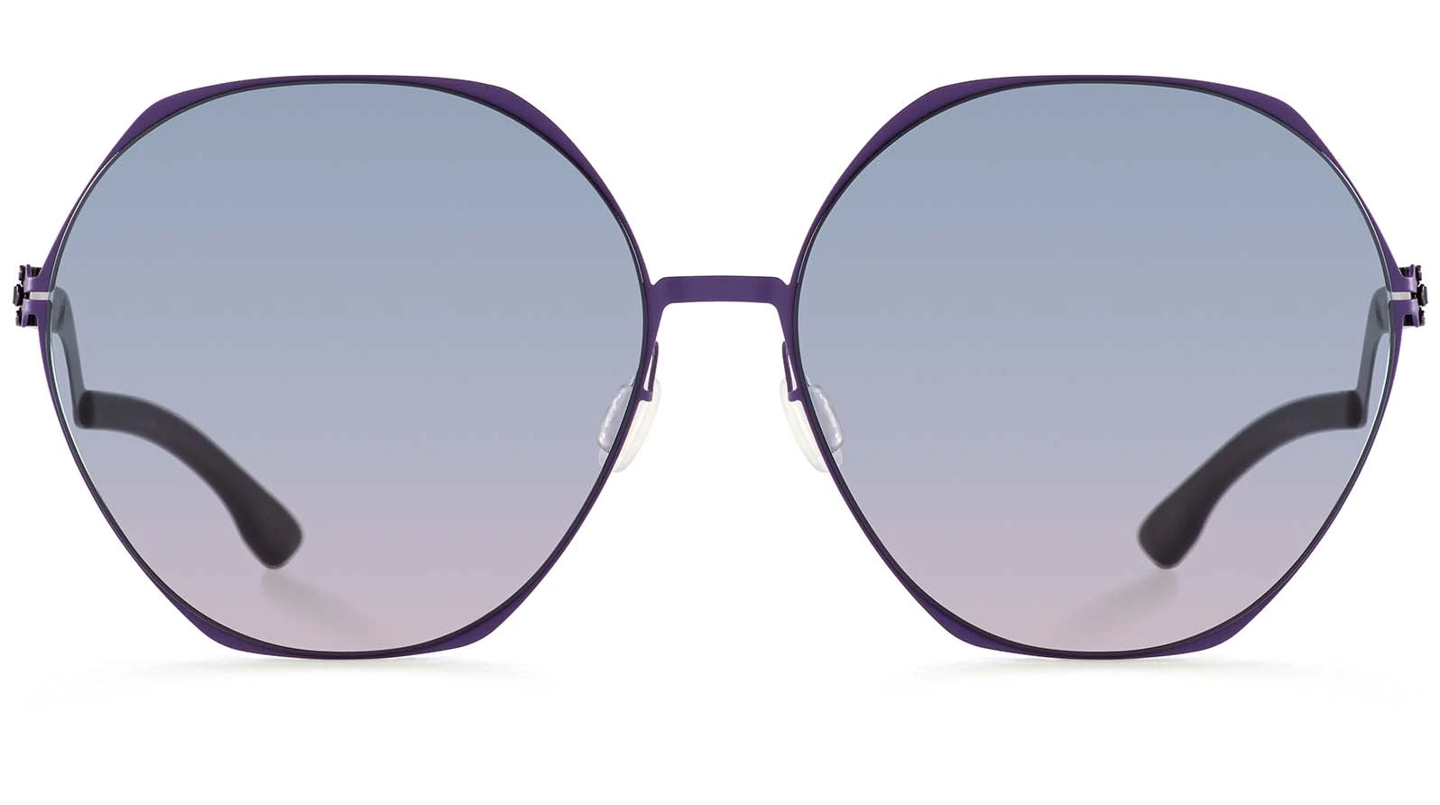 Женские солнцезащитные очки Ic! Berlin IB-Ku'Damm :Crocus Aubergine :Shiny-Aubergine :Purple :Blueberry Gradient :Step оригинальный размер фото 2