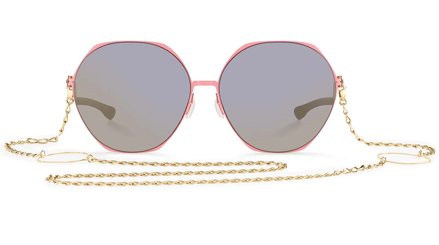 Солнцезащитные очки Ic! Berlin IB-Ku'Damm :Flamingo Rose: Rosé-Gold :Nougat:Quicksilver :Step-incl.Necklace фото 2
