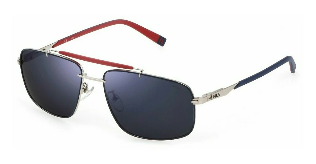 Солнцезащитные очки FILA I210V SHINY PALLADIUM W/BLUE оригинальный размер фото 1