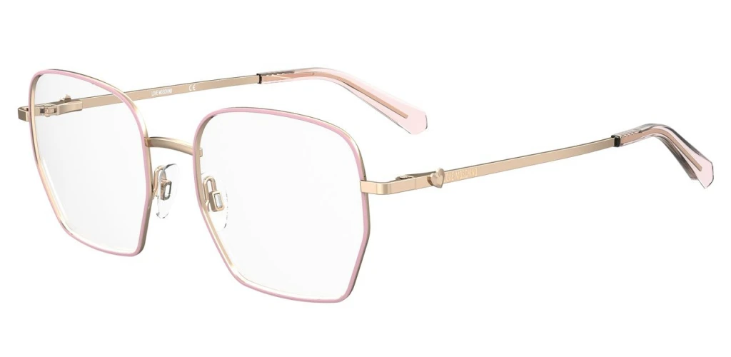 Оправа для очков для зрения MOSCHINO LOVE 580 GOLD PINK оригинальный размер фото 1