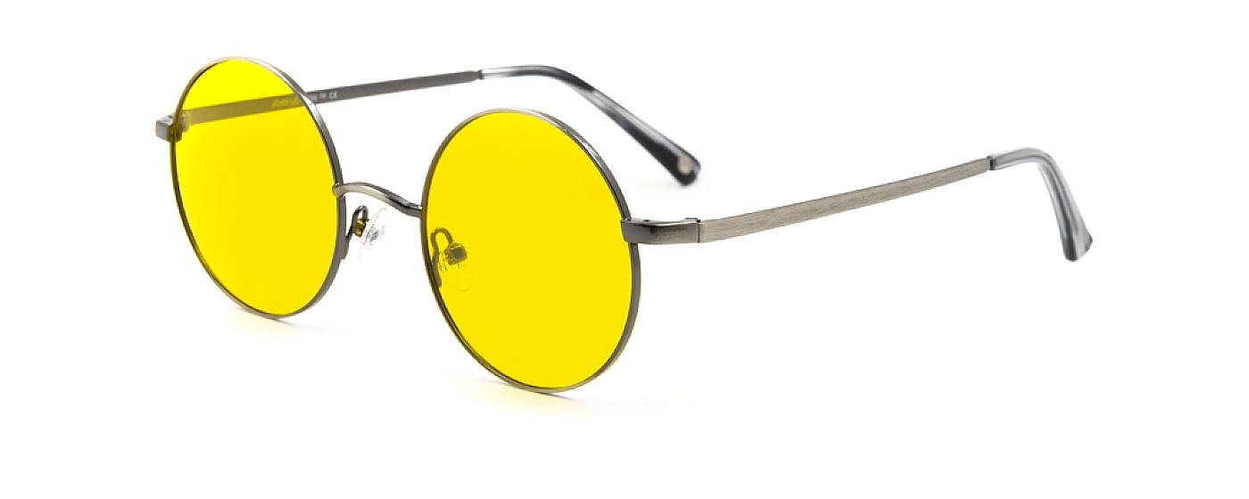 Унисекс солнцезащитные очки JOHN LENNON CIRCLE ANTIGUE SILVER/YELLOW фото 1
