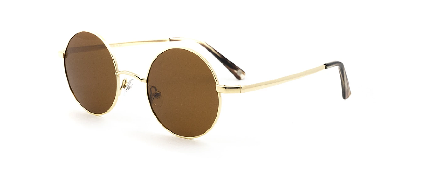 Солнцезащитные очки JOHN LENNON CIRCLE GOLD/BROWN фото 1