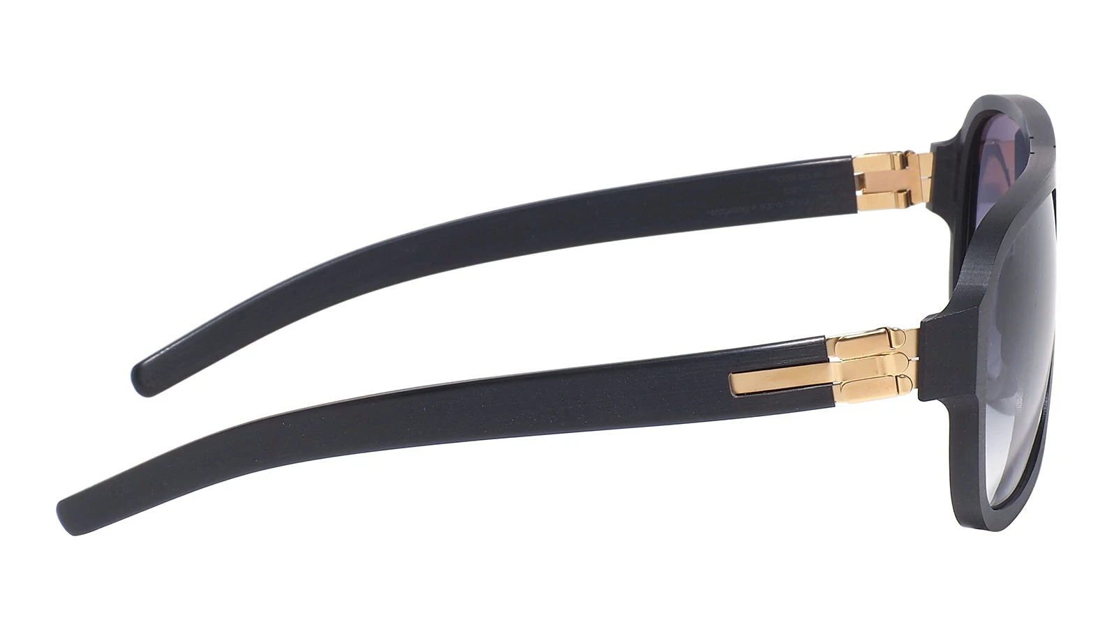 Мужские солнцезащитные очки Ic! Berlin Power Law Black-Rough Matt-Gold Black-Clear оригинальный размер фото 3