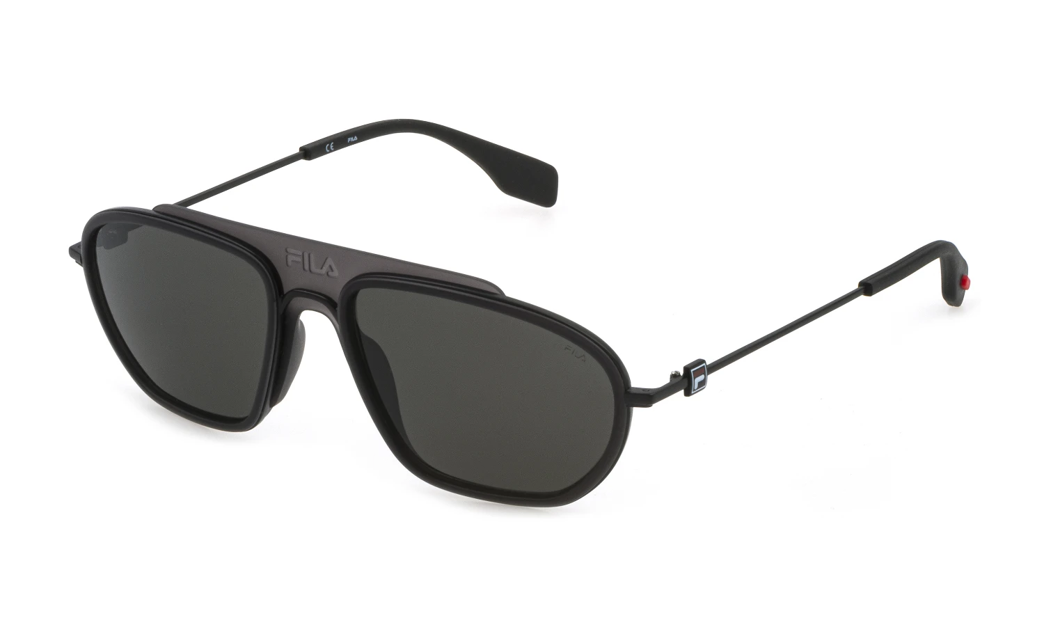 Мужские солнцезащитные очки FILA I083 SEMI-MATT BLACK оригинальный размер фото 1