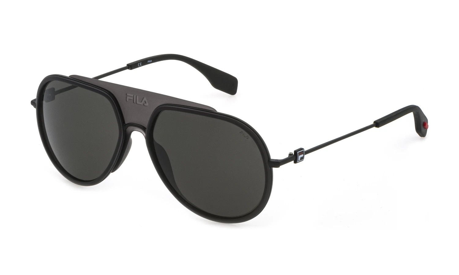 Мужские солнцезащитные очки FILA I084 SEMI-MATT BLACK оригинальный размер фото 1