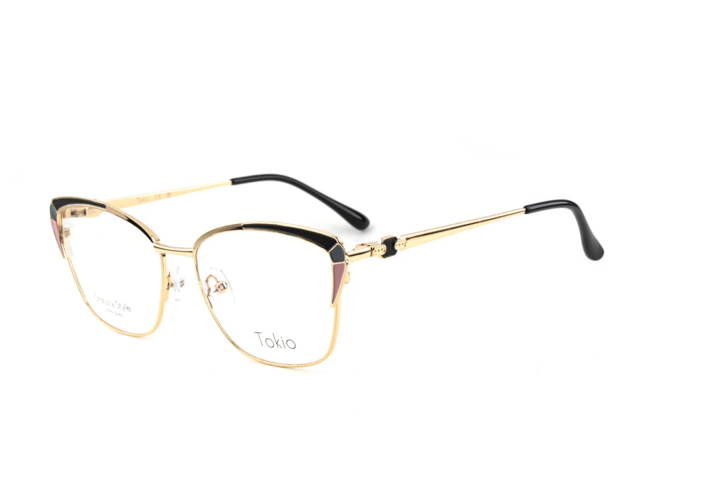 Оправа для очков для зрения TOKIO 4002 GOLD BLACK оригинальный размер фото 1