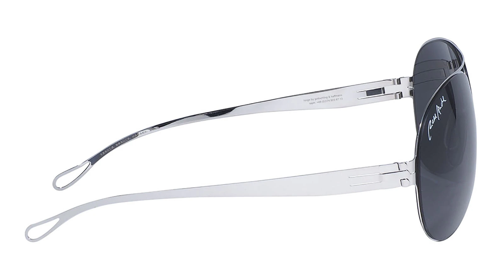 Мужские солнцезащитные очки Ralph Anderl Aviator Chrome Graphite оригинальный размер фото 3