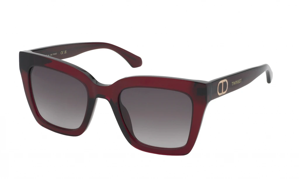 Женские солнцезащитные очки TWINSET W019 SHINY TRANSP.RASPBERRY оригинальный размер фото 1
