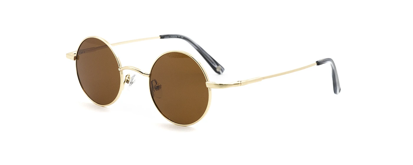 Унисекс солнцезащитные очки JOHN LENNON WALRUS MATT GOLD/BROWN фото 1