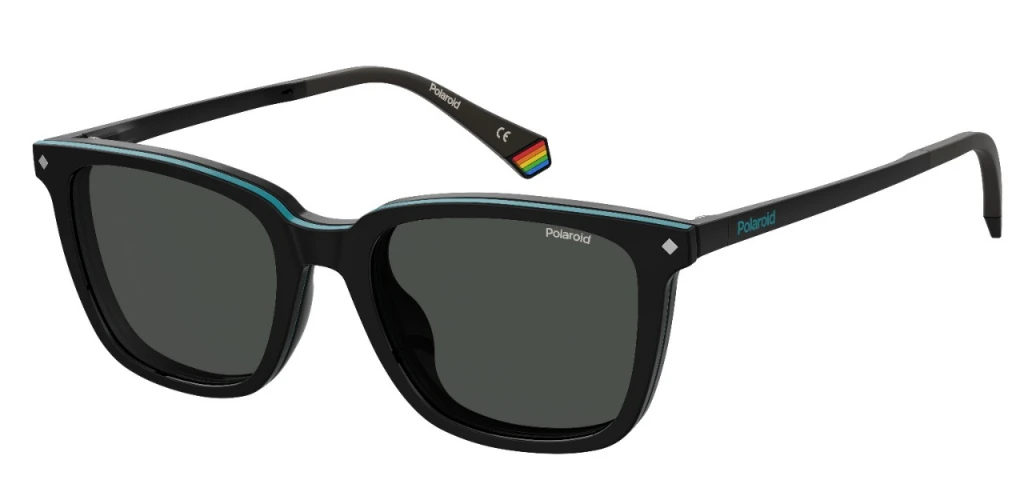 Унисекс солнцезащитные очки Polaroid 6136/CS BLACK оригинальный размер фото 1