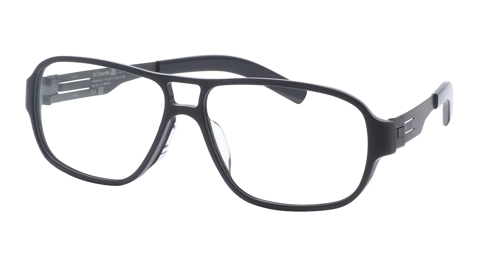 Оправа для очков для зрения Ic! Berlin IB-Lars G.East :Obsidian Washed :Black :Obsidian :RXClear :Acetat оригинальный размер фото 1