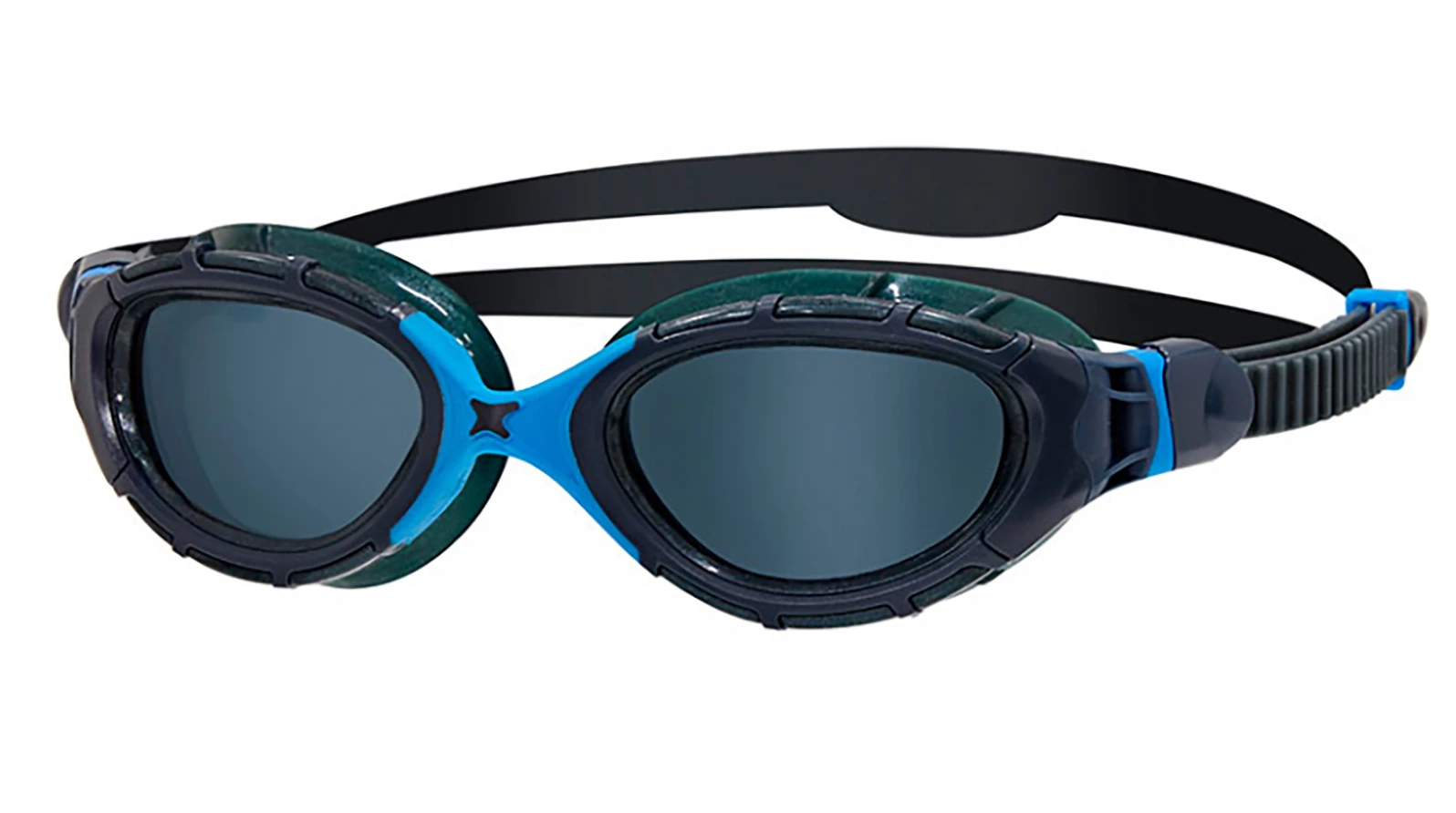 Мужские спортивные очки Очки для плавания ZOGGS Predator Flex (461041)  (дымчатый/зеленый/голубой (GYBLTSM), Regular) оригинальный размер фото 1
