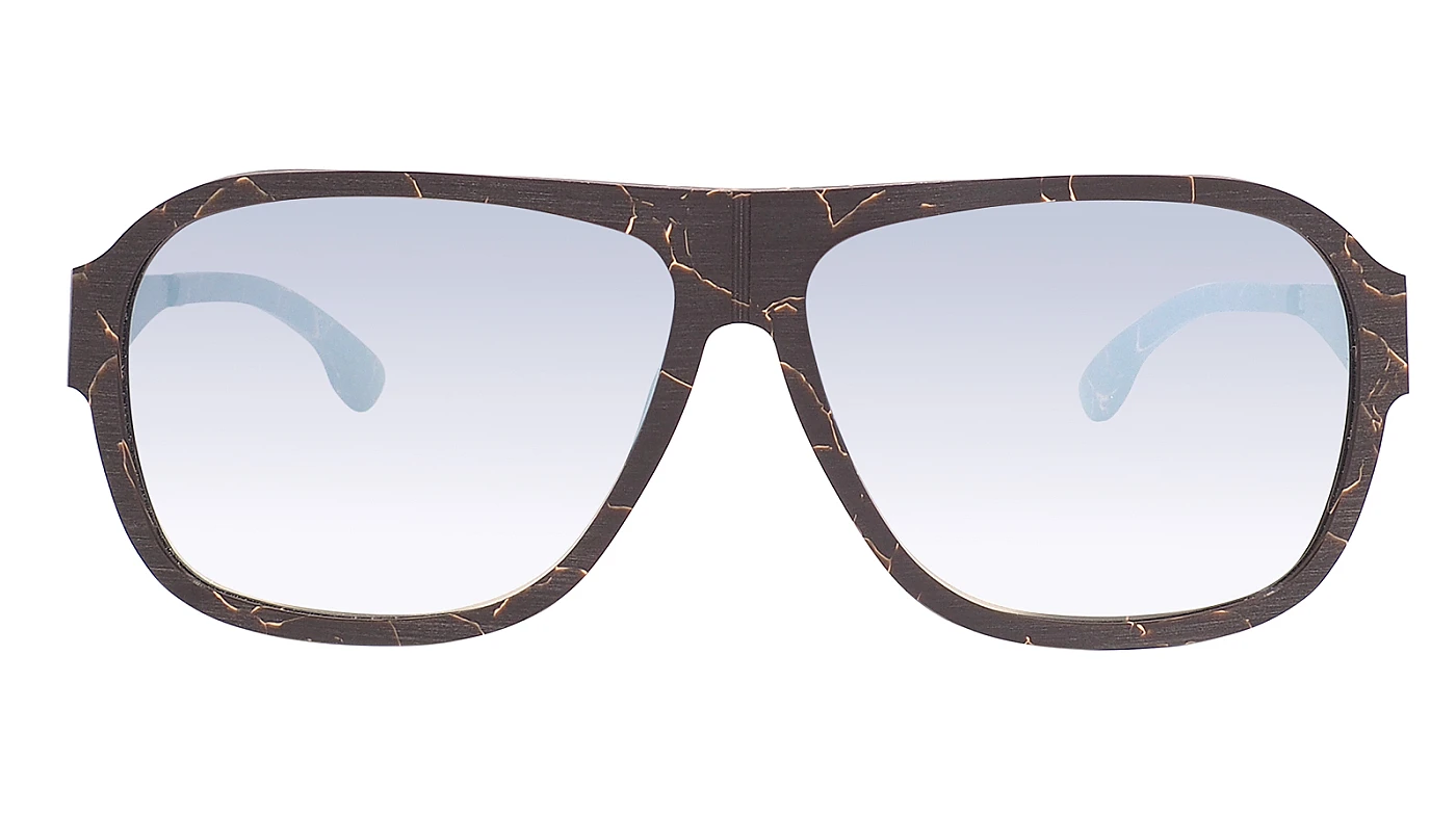 Солнцезащитные очки Ic! Berlin Power Law Brown Marble Rough Mirrored фото 2