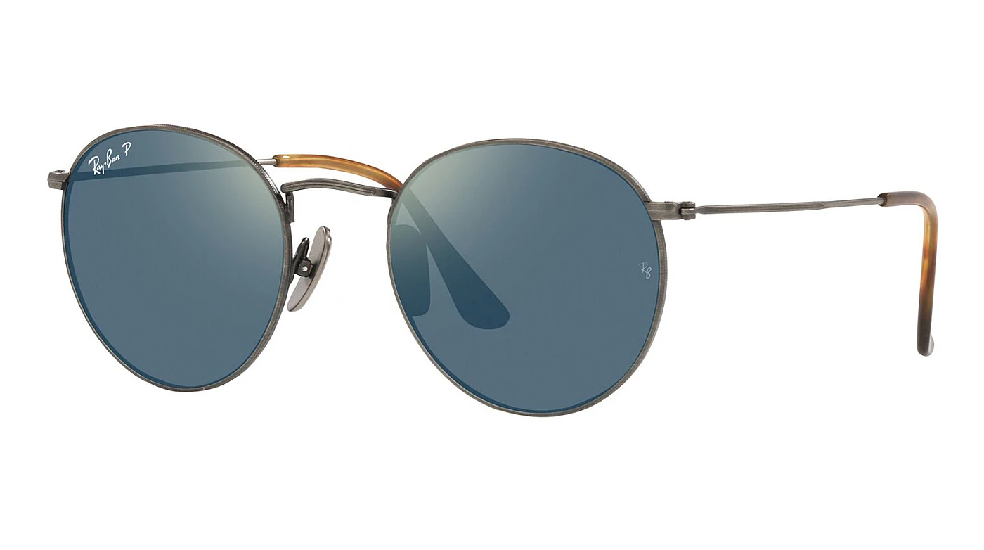 Мужские солнцезащитные очки Ray-Ban Round Metal Titanium RB 8247 9208T0 фото 1