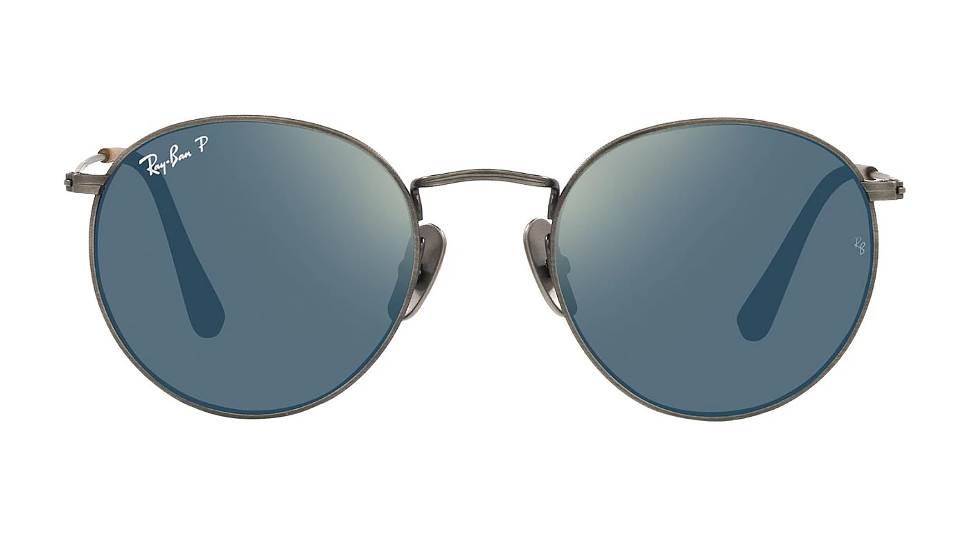 Мужские солнцезащитные очки Ray-Ban Round Metal Titanium RB 8247 9208T0 фото 2